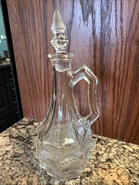 Horne Design Depression Glass Cruet with Stopper